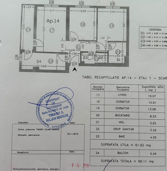 Chiajna Apartament 3 camere 69 mp in Militari Residence